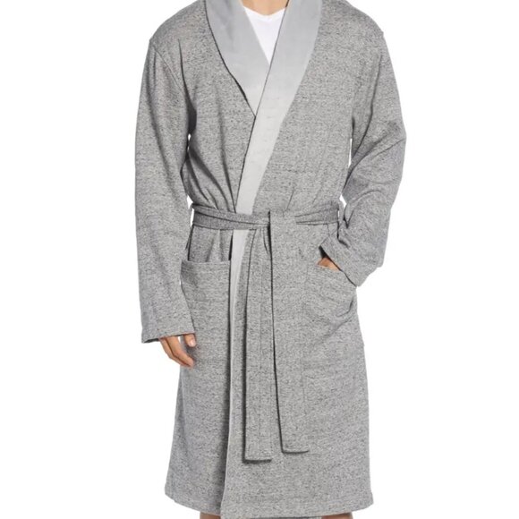 UGG Robinson Fleece Robe in Heather Grey - Picture 1 of 4